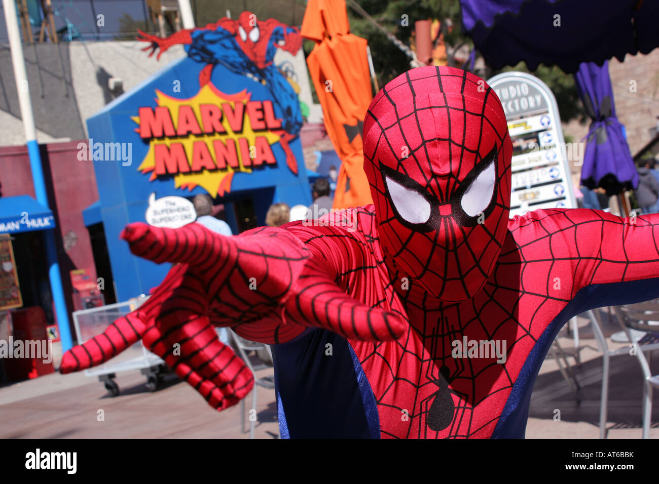 Spiderman at Marvel Comics Universal Studios Los Angeles California Stock Photo