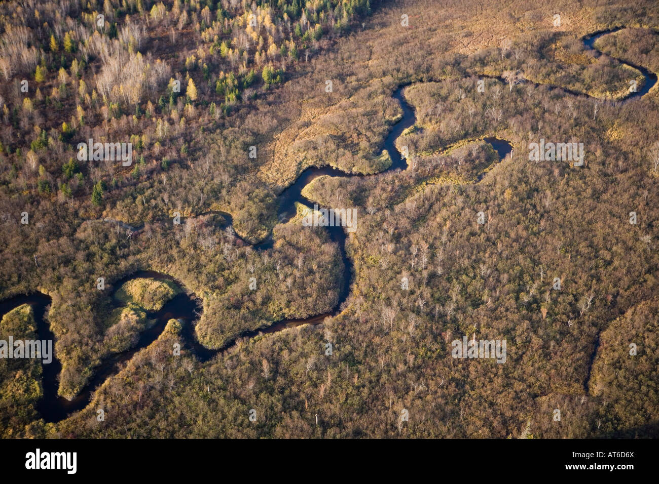 Aerial view of the Nulhegan River in Ferdinand, Vermont Stock Photo Alamy