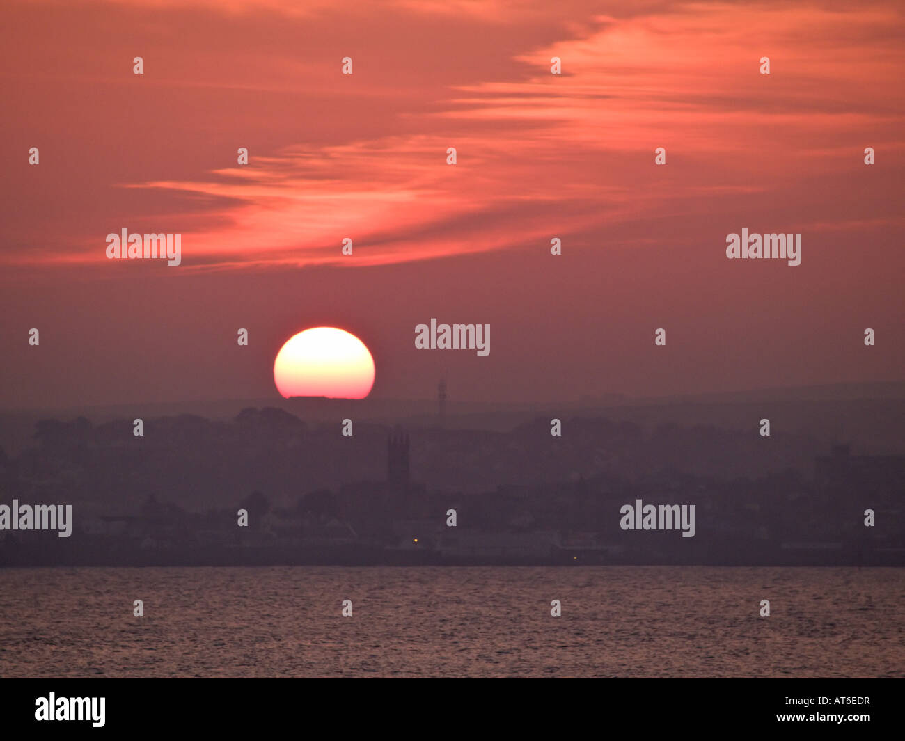 Sunset over Penzance Stock Photo