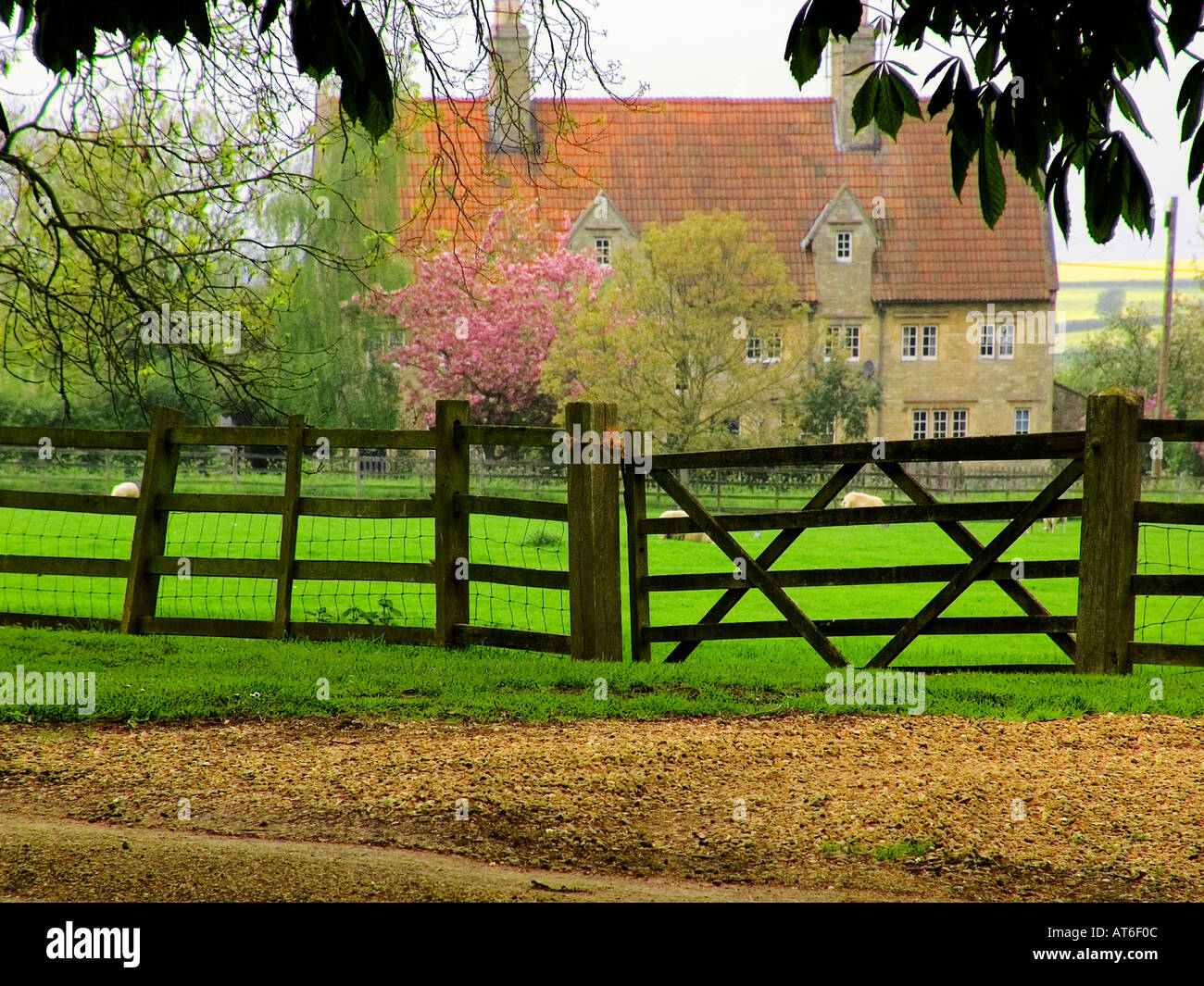 northamptonshire castle ashby estate village house Stock Photo Alamy