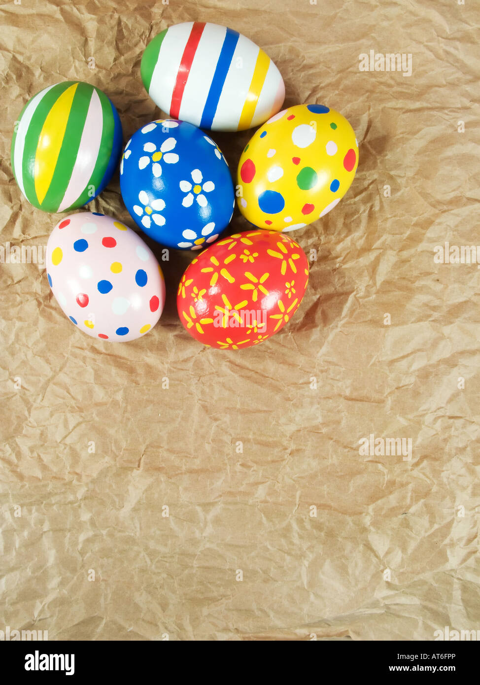 Real hand painted Easter eggs Stock Photo - Alamy