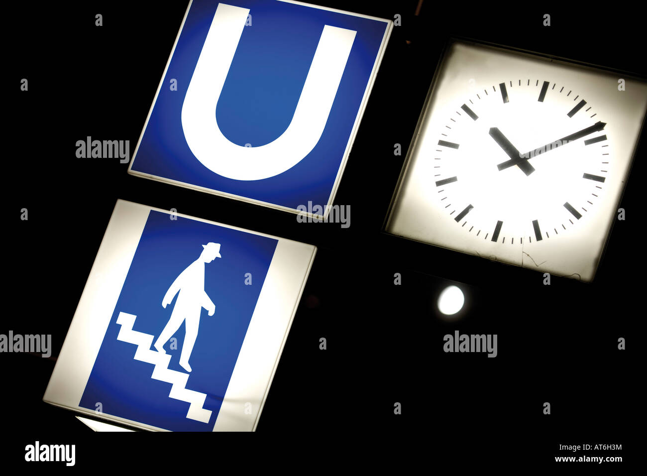 Information icon, subway sign Stock Photo