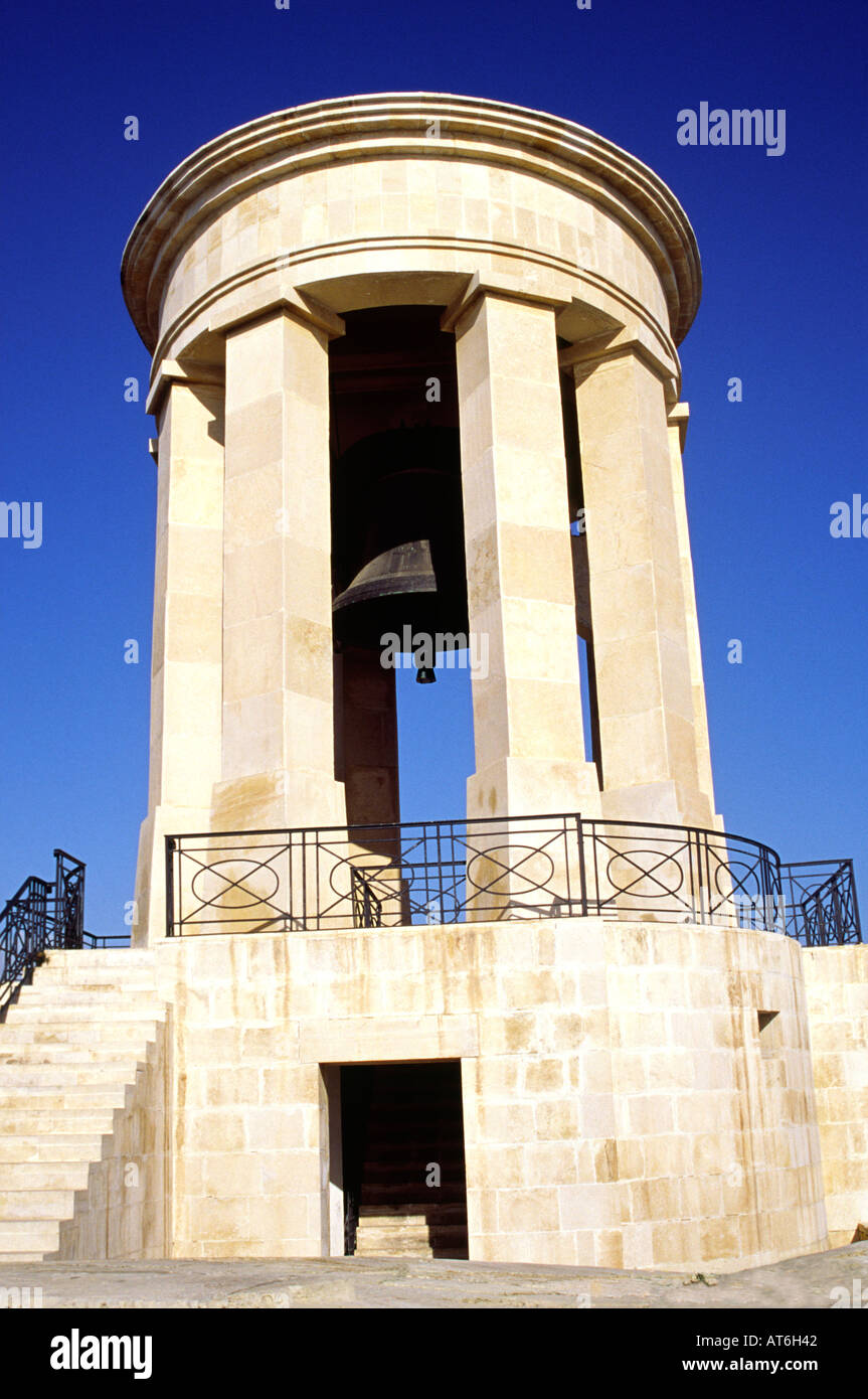 Commemorative bell in Malta Stock Photo