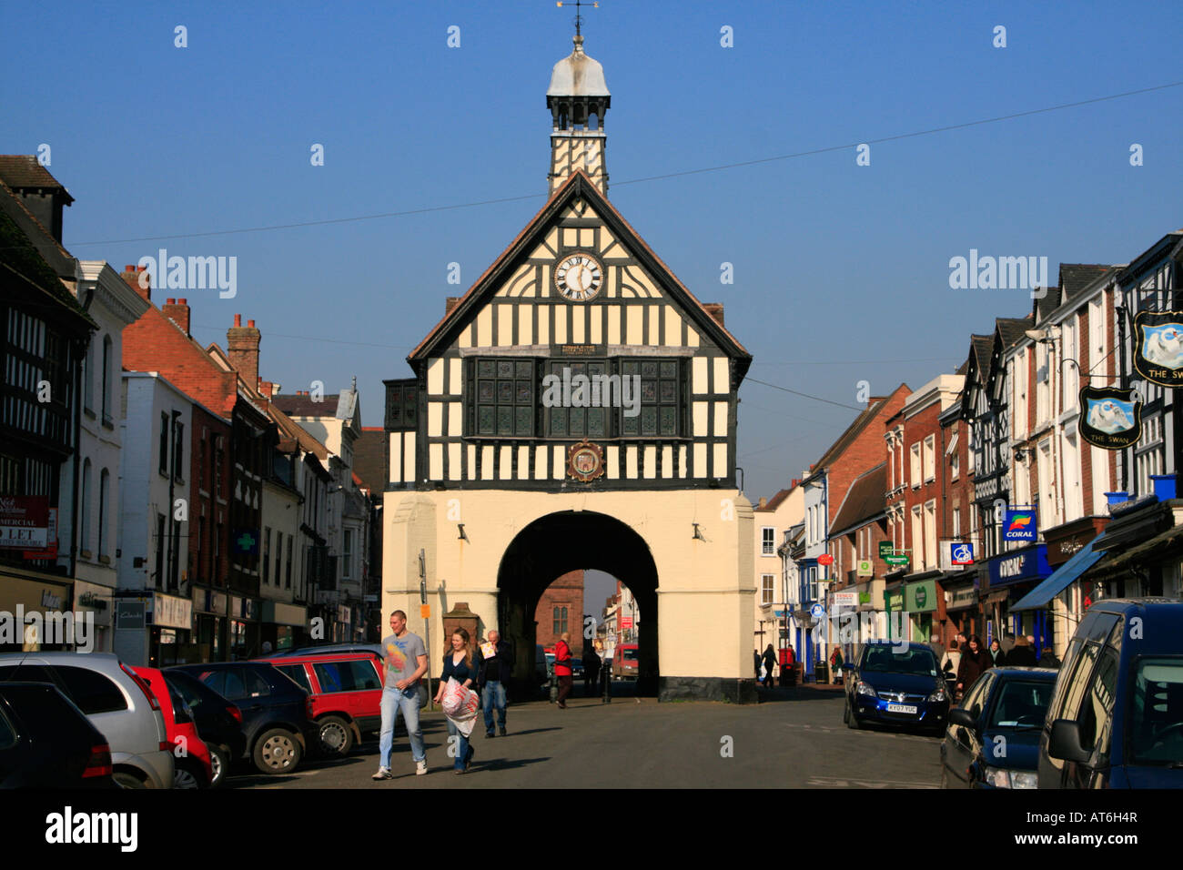 Historic town hall market bridgnorth hires stock photography and