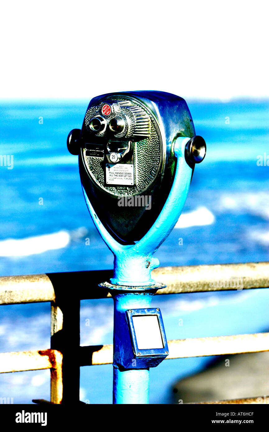 BINOCULAR AT OCEANSIDE BEACH LOS ANGELES CALIFORNIA Stock Photo Alamy