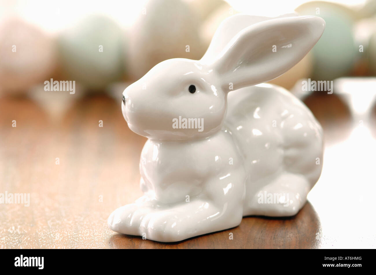 White ceramic bunny, close-up Stock Photo - Alamy