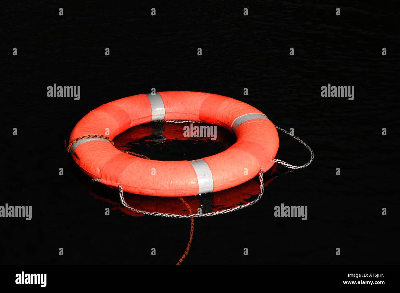 Life preserver floating on water, closeup Stock Photo Alamy
