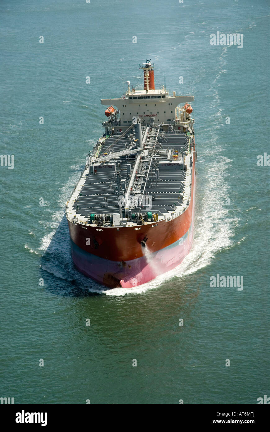 Overhead view of tanker ship Stock Photo - Alamy
