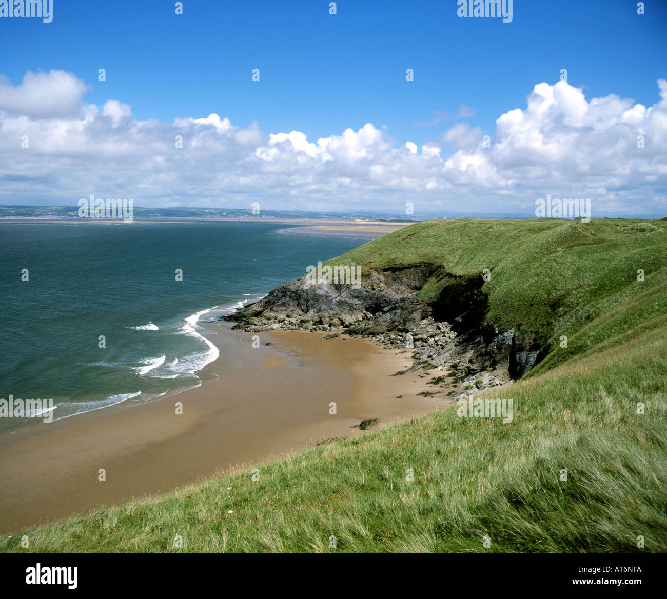 blue pool corner llanmadoc gower peninsula south wales uk Stock Photo ...