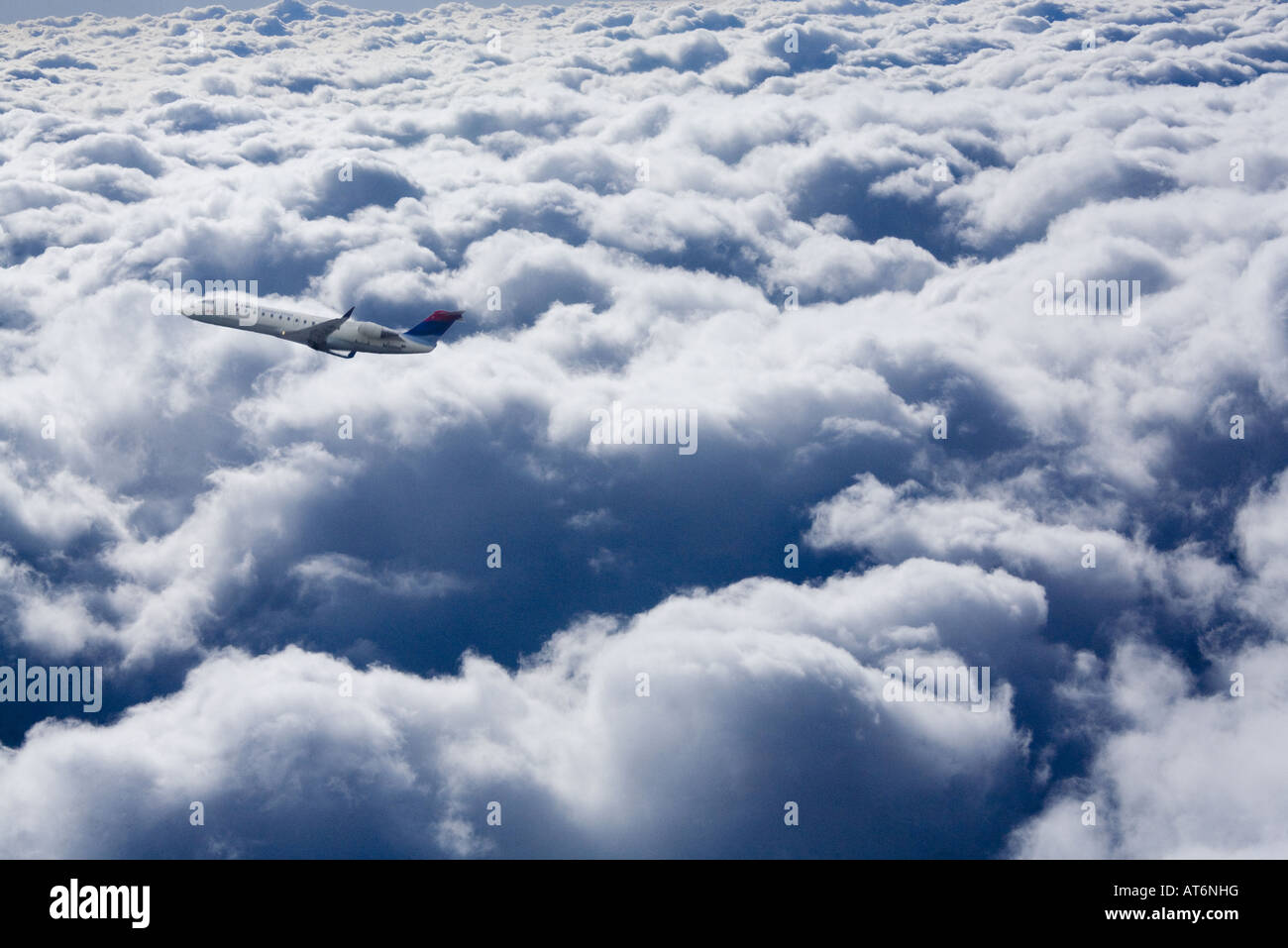 Aerial view of clouds over Costa Rica Stock Photo