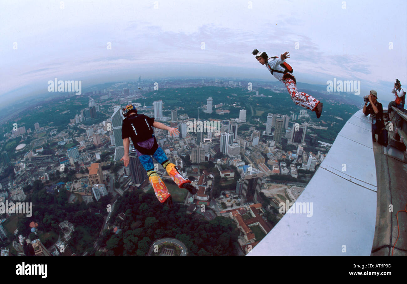 BASE JUMPING IN THE UK Stock Photo Alamy