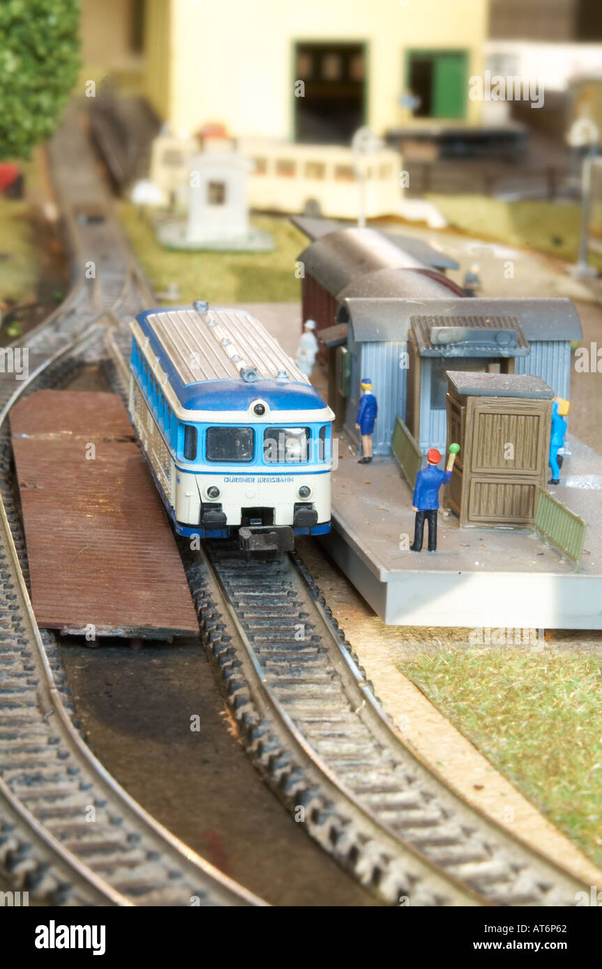 train set model railway scale toy trainset enthusiast hobby small electric  train set model railway scale toy trainset enthusiast Stock Photo - Alamy