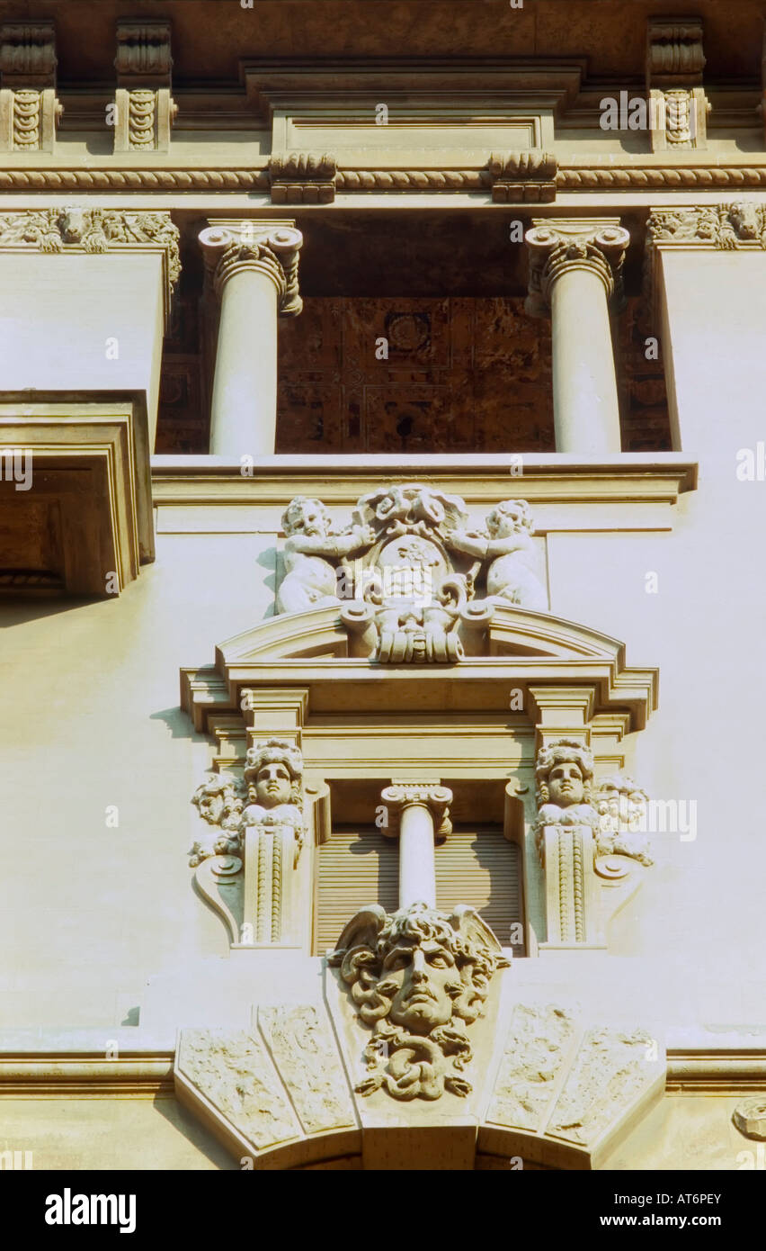 Rome, Italy. Detail of a building by Gino Coppedè Stock Photo Alamy