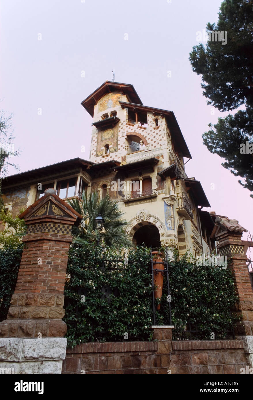Rome, Italy. Building known as "Casa delle Fate" (Fairies house) by