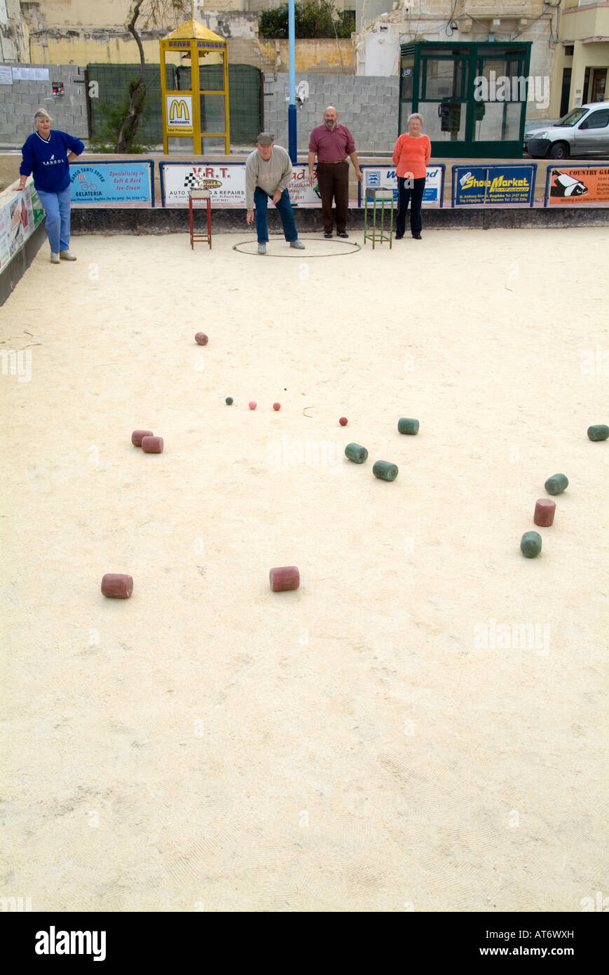 Maltese game of boules bocci malta games bowling communal sport