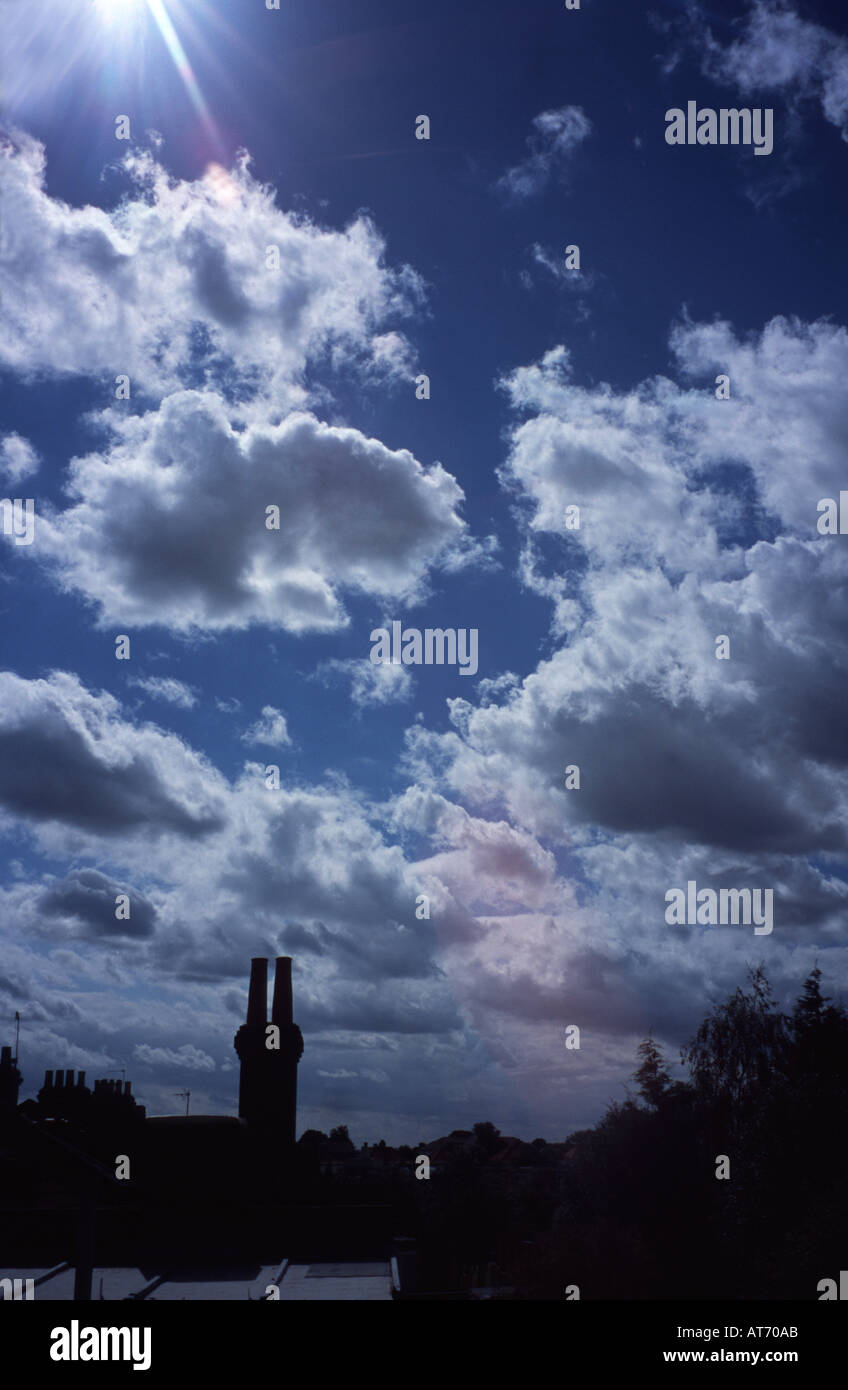 Clouds over skyline London UK Stock Photo