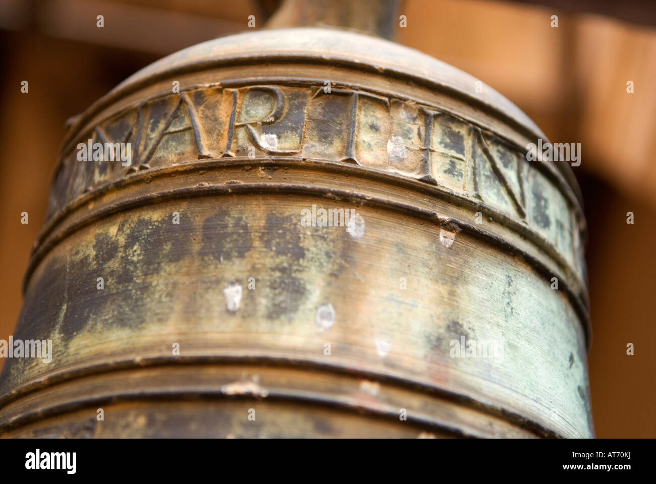 Martin, the smallest bell in the bell tower of the Compañía de Jesús, church located in the center of Valencia, Spain Stock Photo