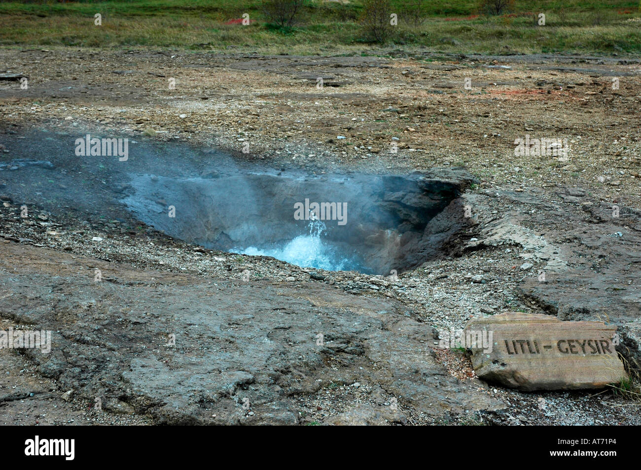 Geyser hot water Iceland Stock Photo - Alamy