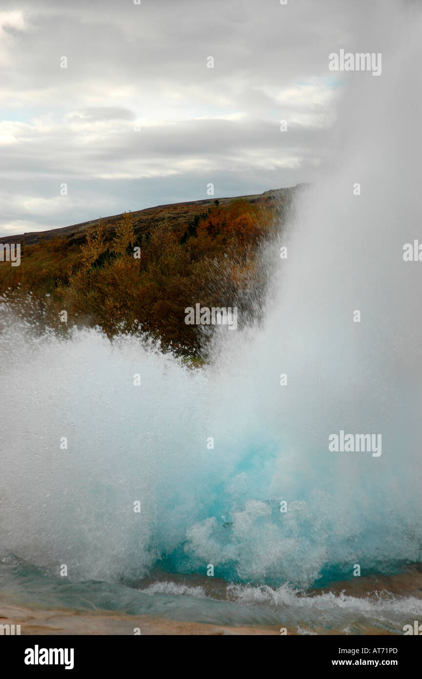 Geyser hot water Iceland Stock Photo - Alamy