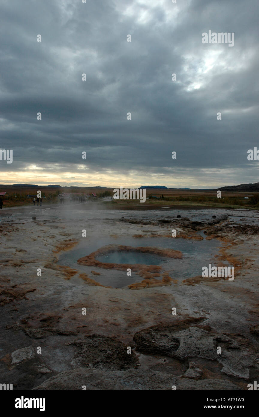 Geyser hot water Iceland Stock Photo - Alamy