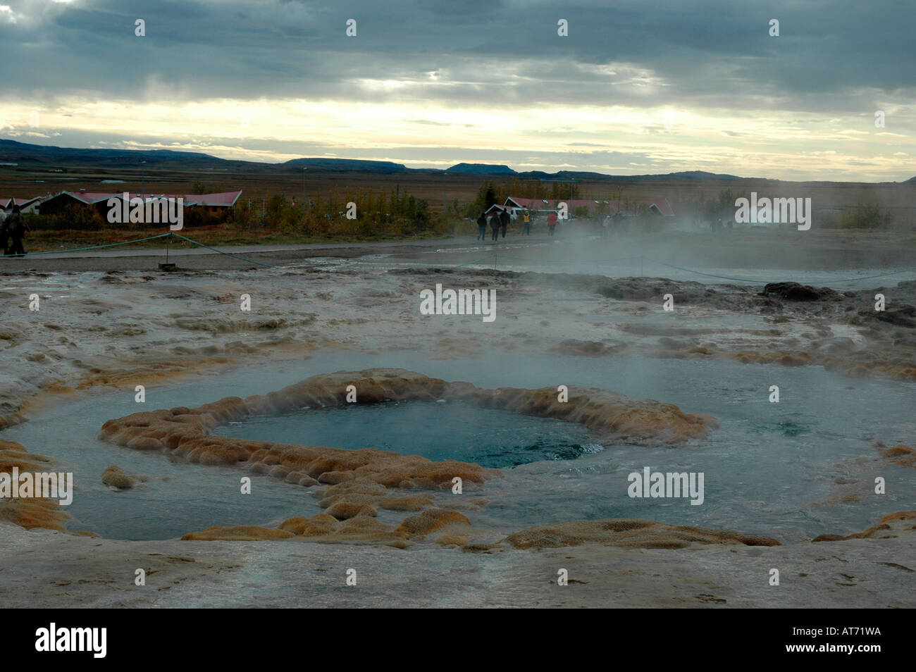 Geyser hot water Iceland Stock Photo - Alamy