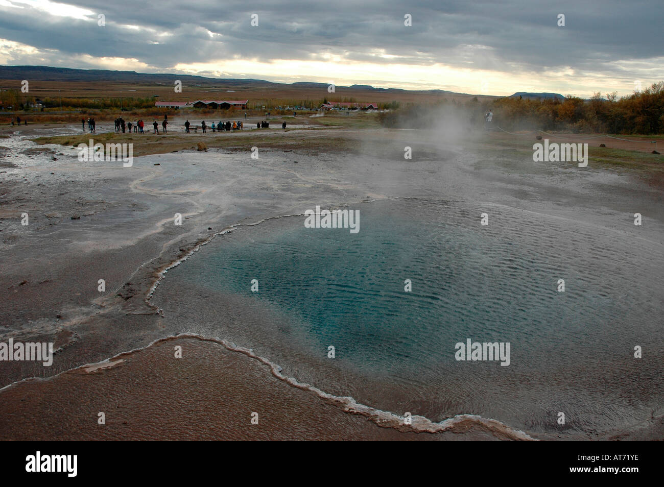 Geyser hot water Iceland Stock Photo - Alamy