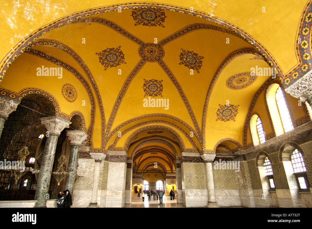 Interior of the Aya Sofya (Hagia Sophia) in Istanbul, Turkey. Stock Photo