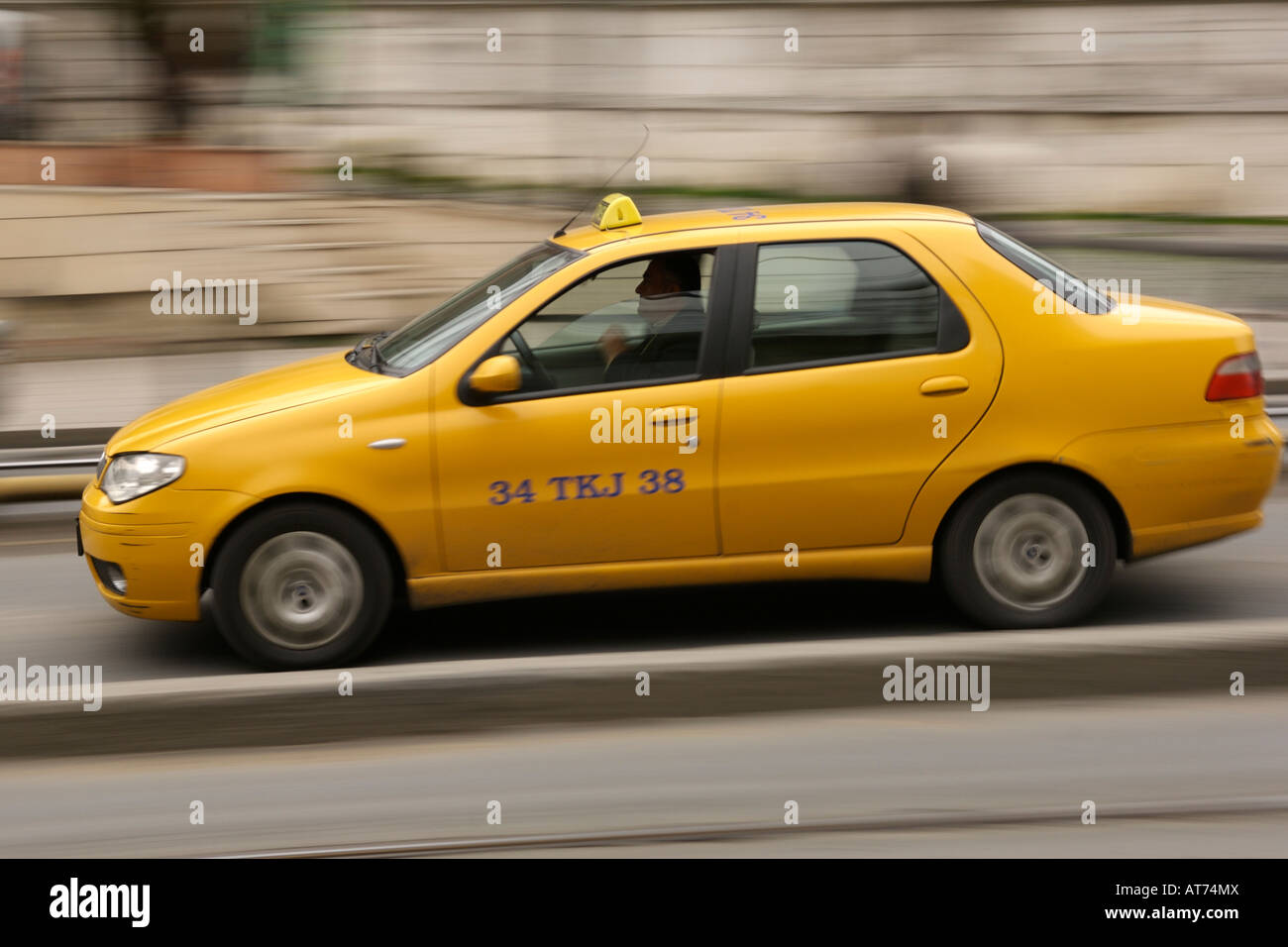 Taxi in Istanbul. Stock Photo