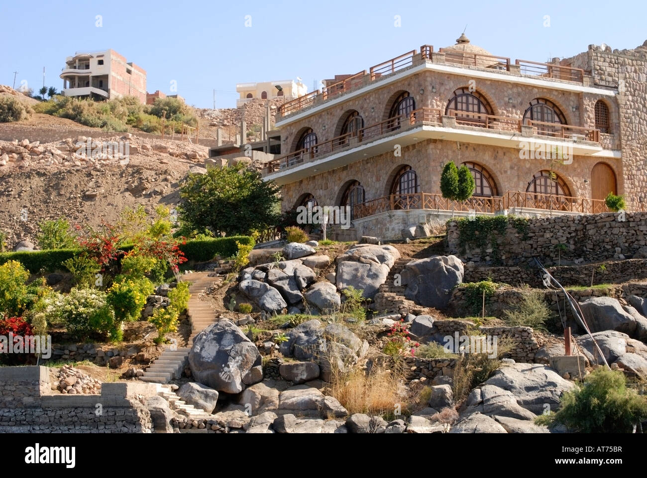 Villa on the River Nile at Aswan Stock Photo - Alamy