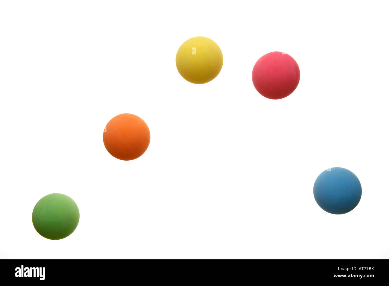 Five rubber balls Stock Photo Alamy