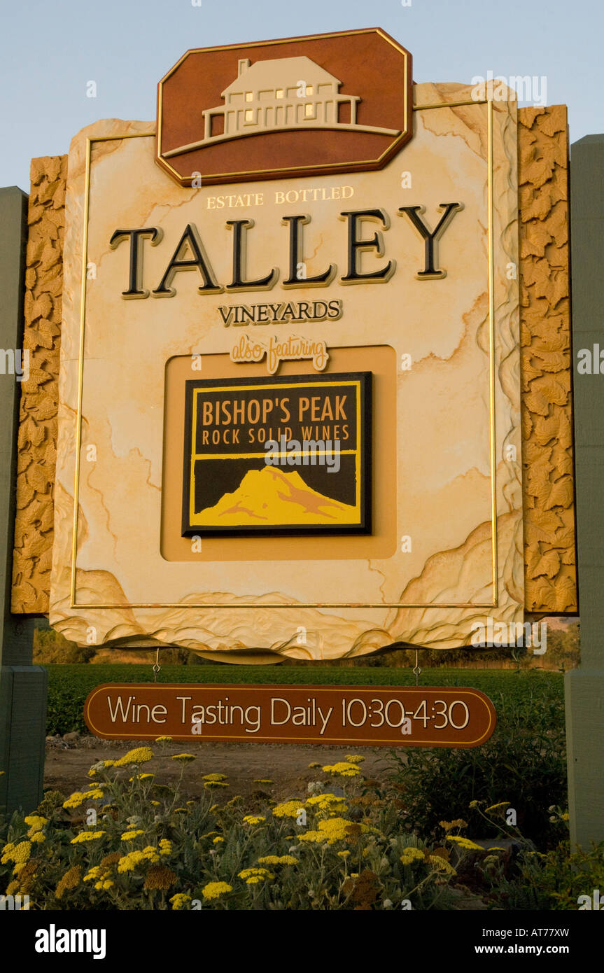 Talley Vineyards Arroyo Grande California Stock Photo