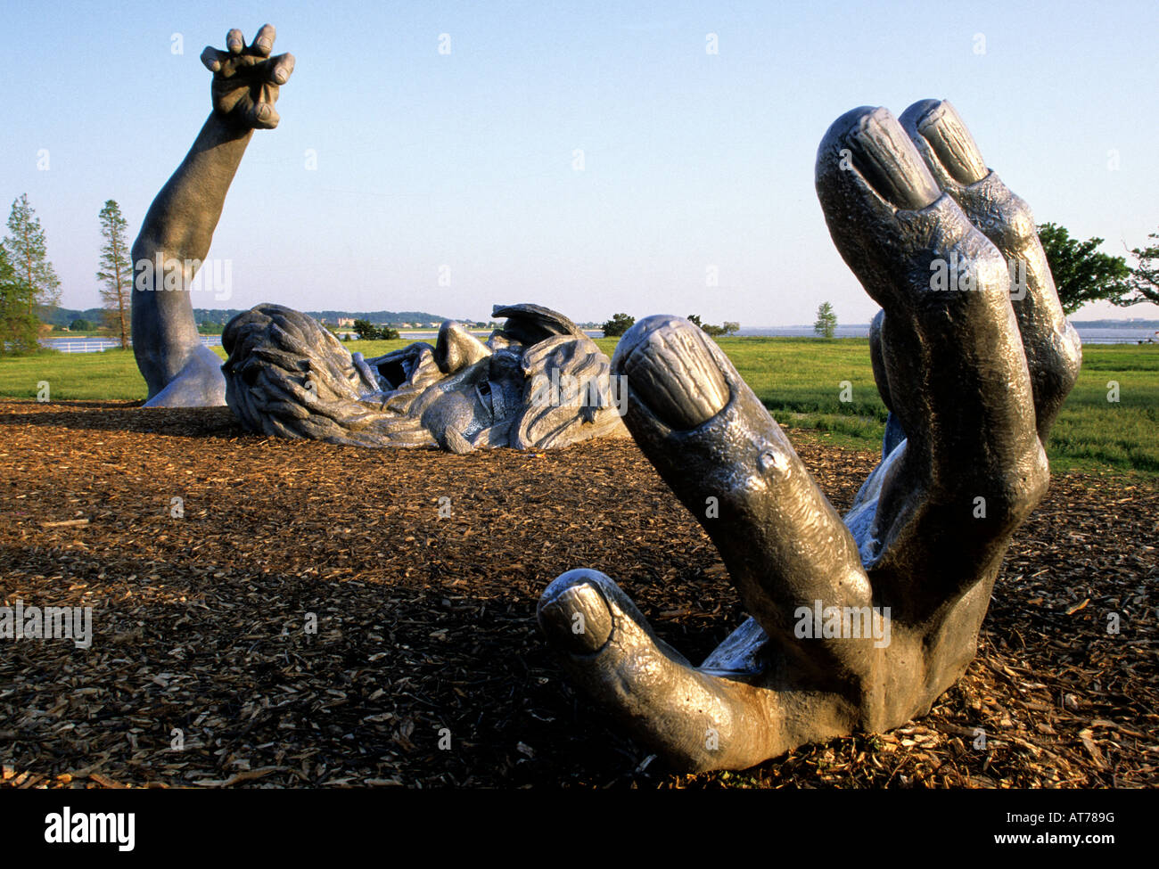 The Awakening Sculpture Washington DC Stock Photo Alamy
