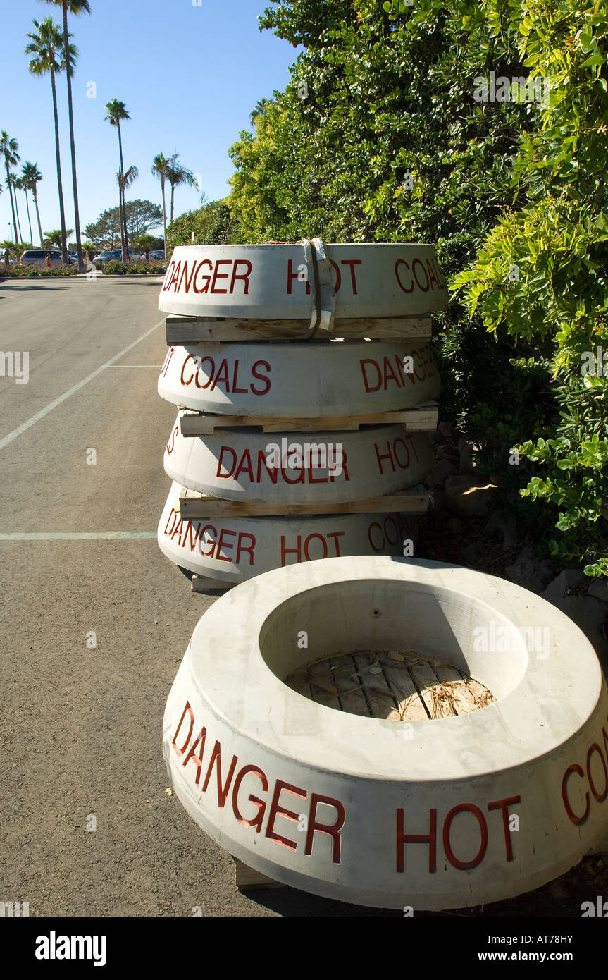 concrete fire pit on Concrete Fire Pits For Hot Coals At The Beach Or Campground Stock Photo Alamy
