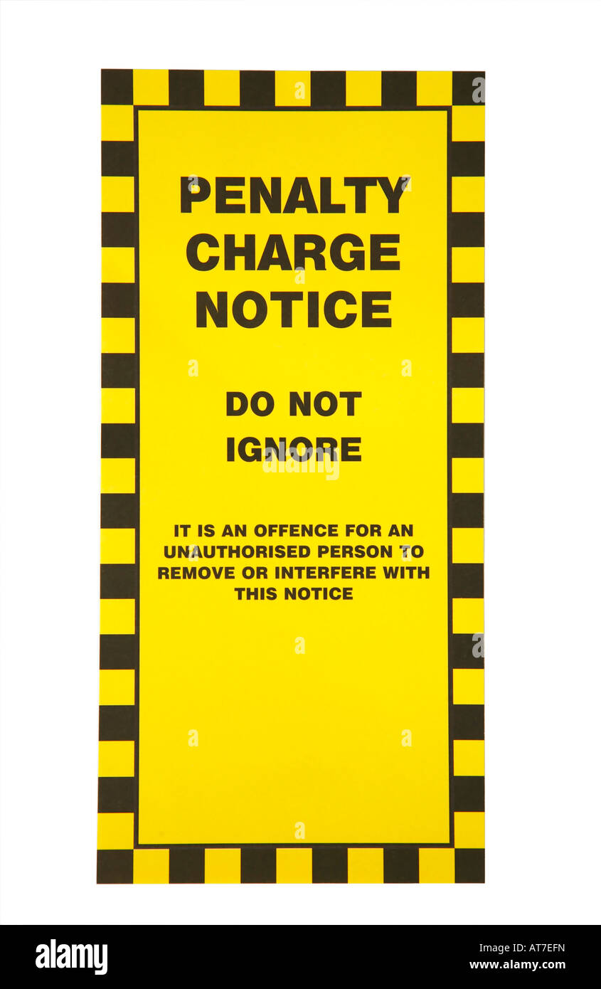 Original parking ticket Stock Photo