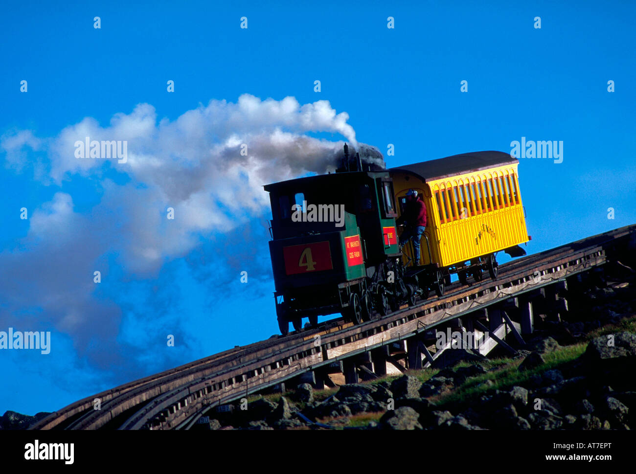Mt Washington Cog Railway steam powered Mt Washington New Hampshire