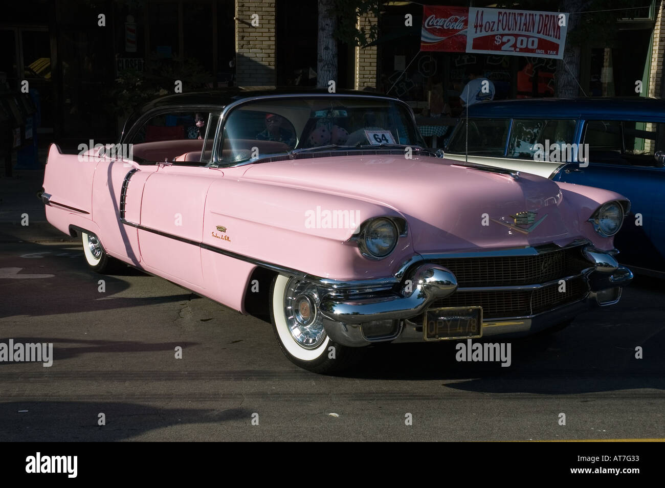 Los Angeles California car show antique customized pink Cadillac coupe  cabrio cabriolet convertible Stock Photo - Alamy