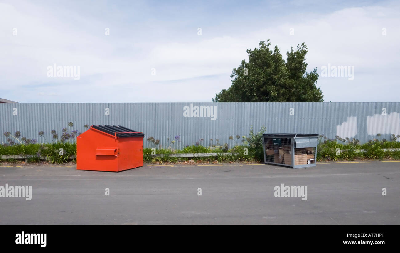 Recycling waste bins New Zealand Stock Photo Alamy