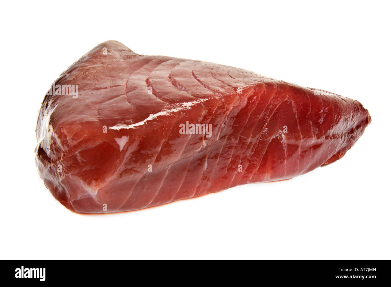 big piece of thunnus albacares tuna thunfish thun LOIN shashimi sushi standard marbled meat low-fat low fat lean Stock Photo