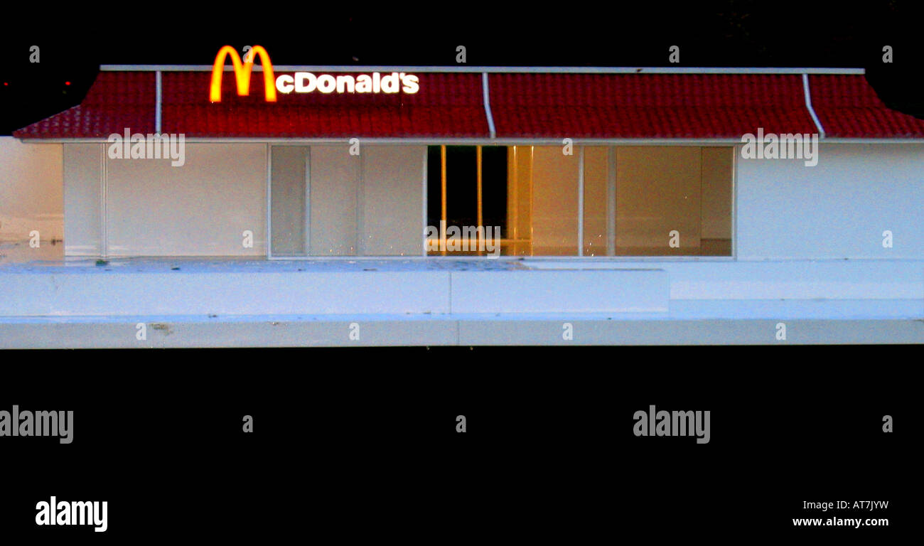 McDonald's restaurant at night London Stock Photo