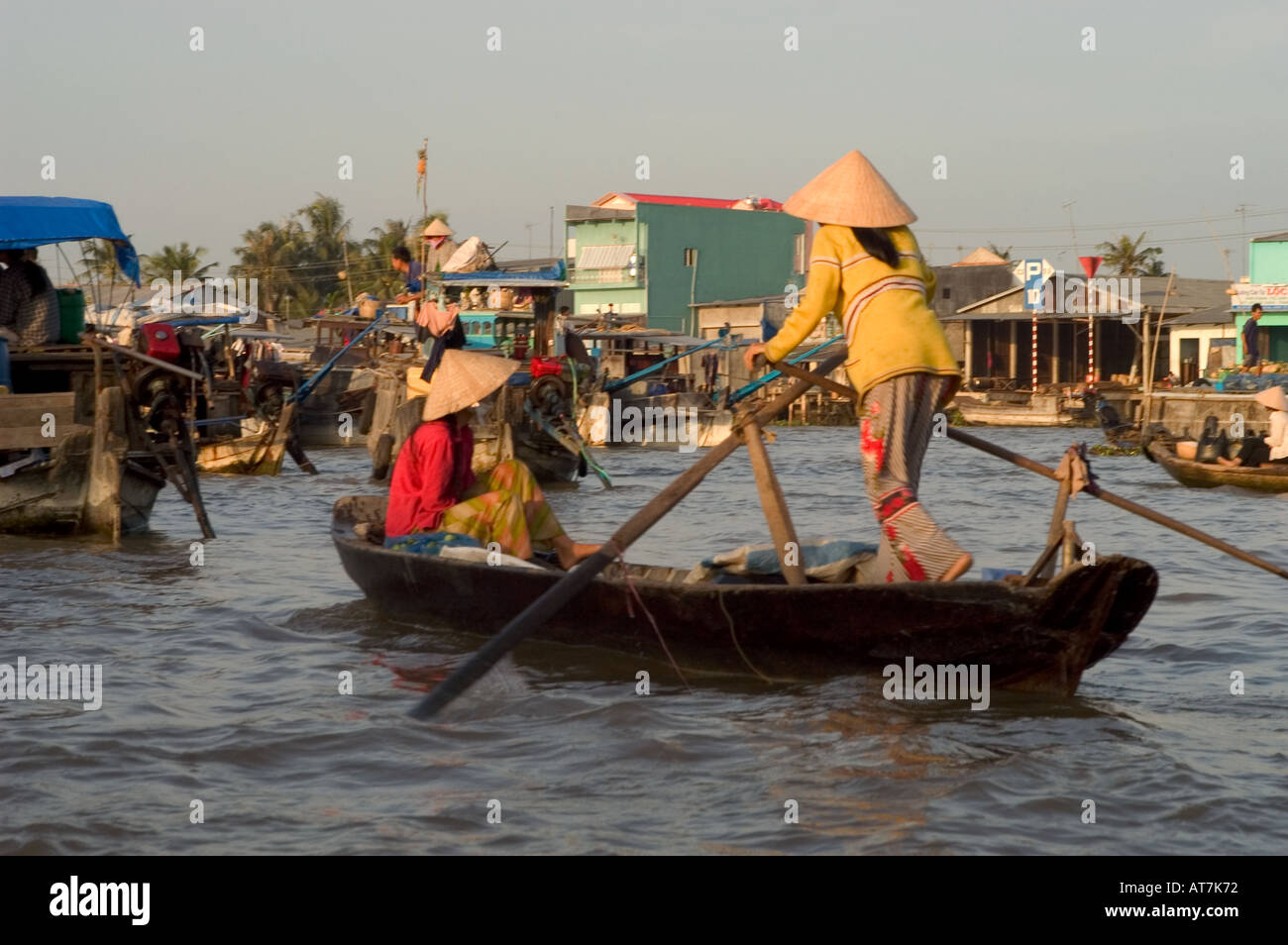 boats on the Mekong Delta Cantho Southern Vietnam Stock Photo - Alamy