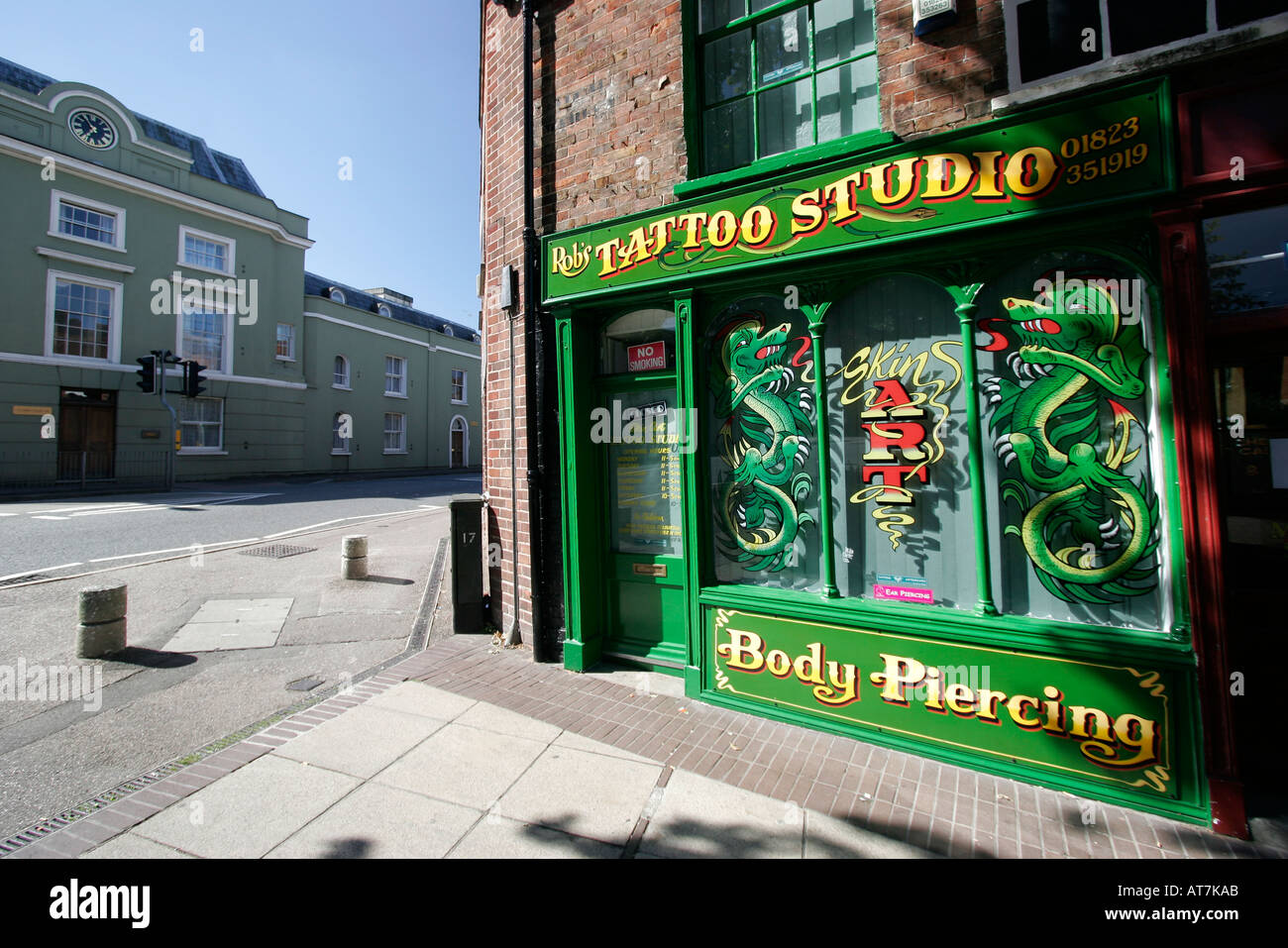 Tattoo parlour in Taunton Somerset Stock Photo