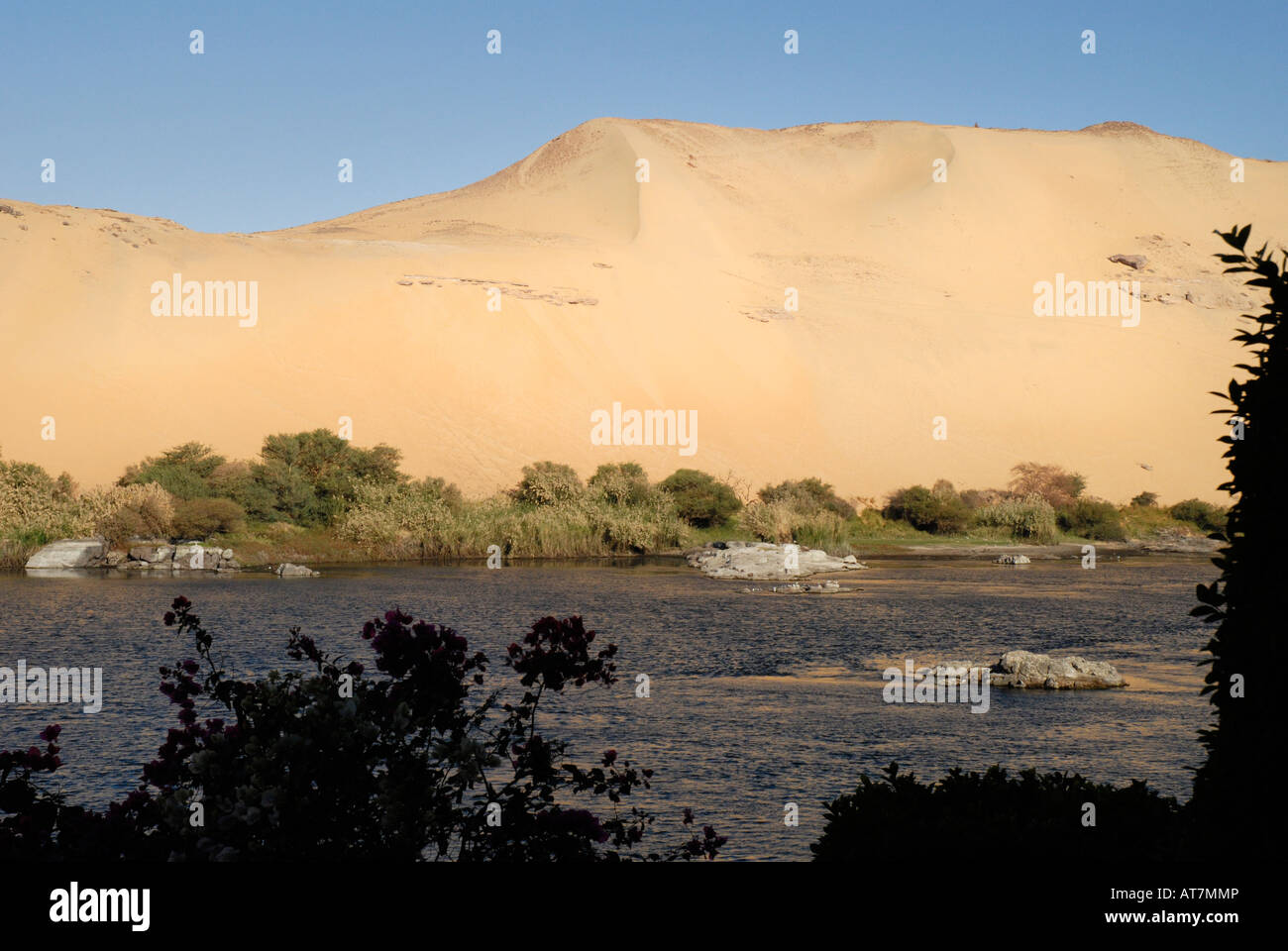 Sahara Desert by side of the River Nile in Egypt Stock Photo - Alamy