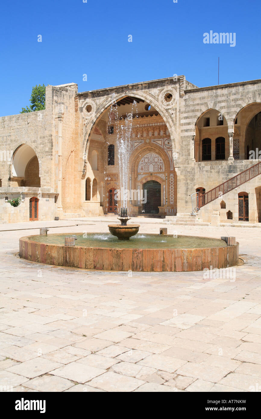 Courtyard Palace of Beiteddine Lebanon Stock Photo