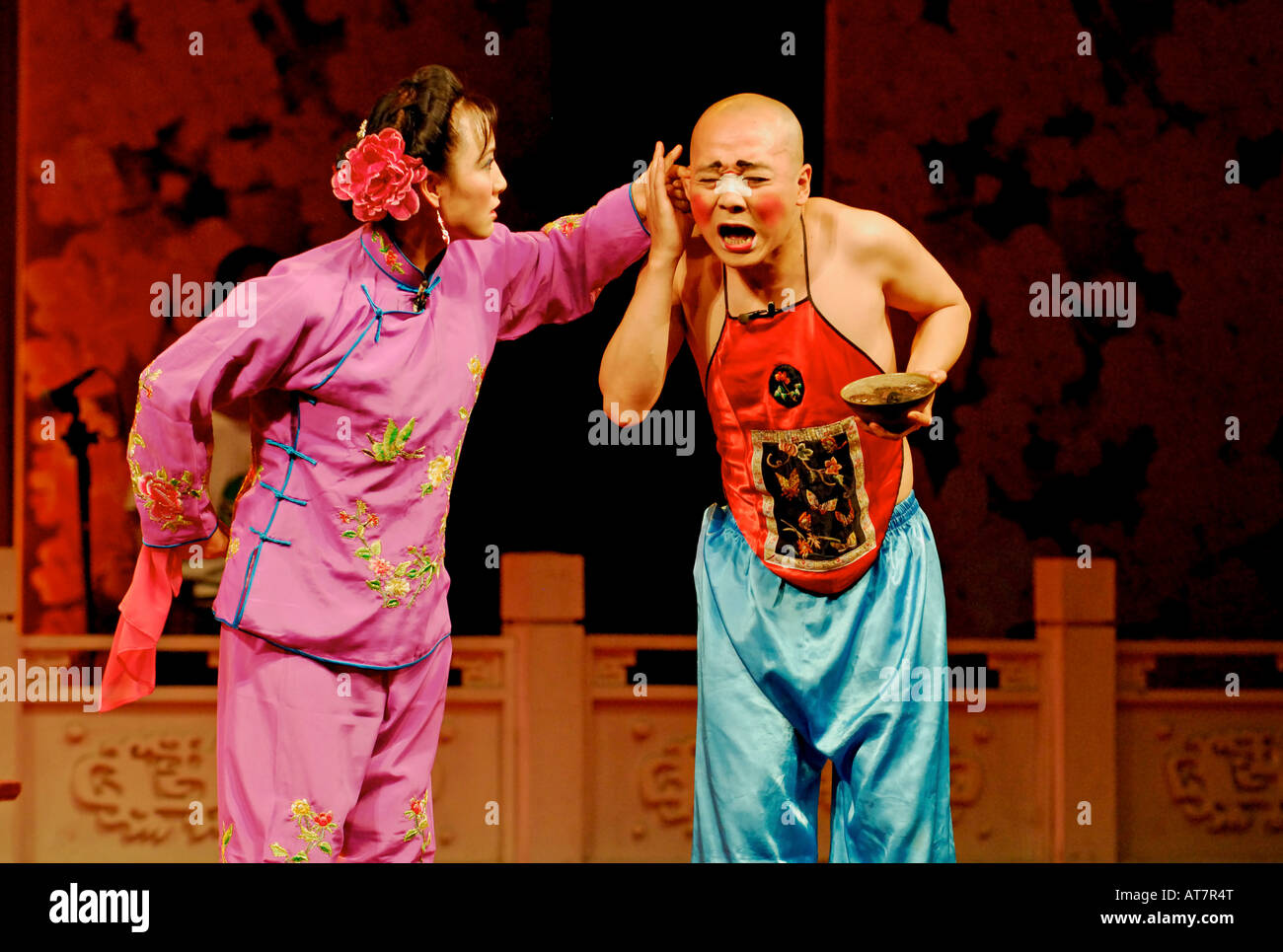 Chinese comedy skit, Sichuan Opera, Chengdu, China Stock Photo