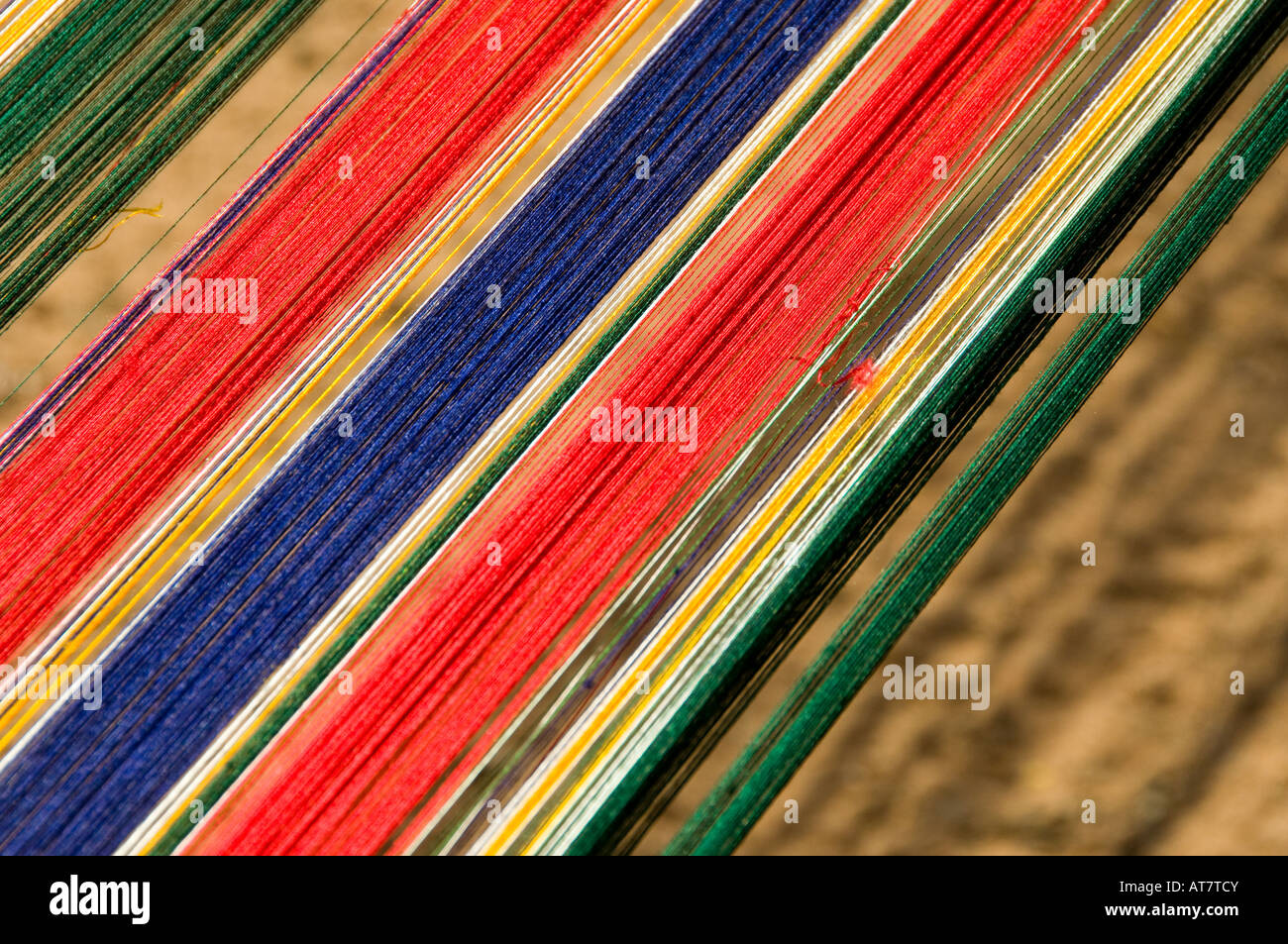 Silk production in Isan the north east of Thailand Stock Photo