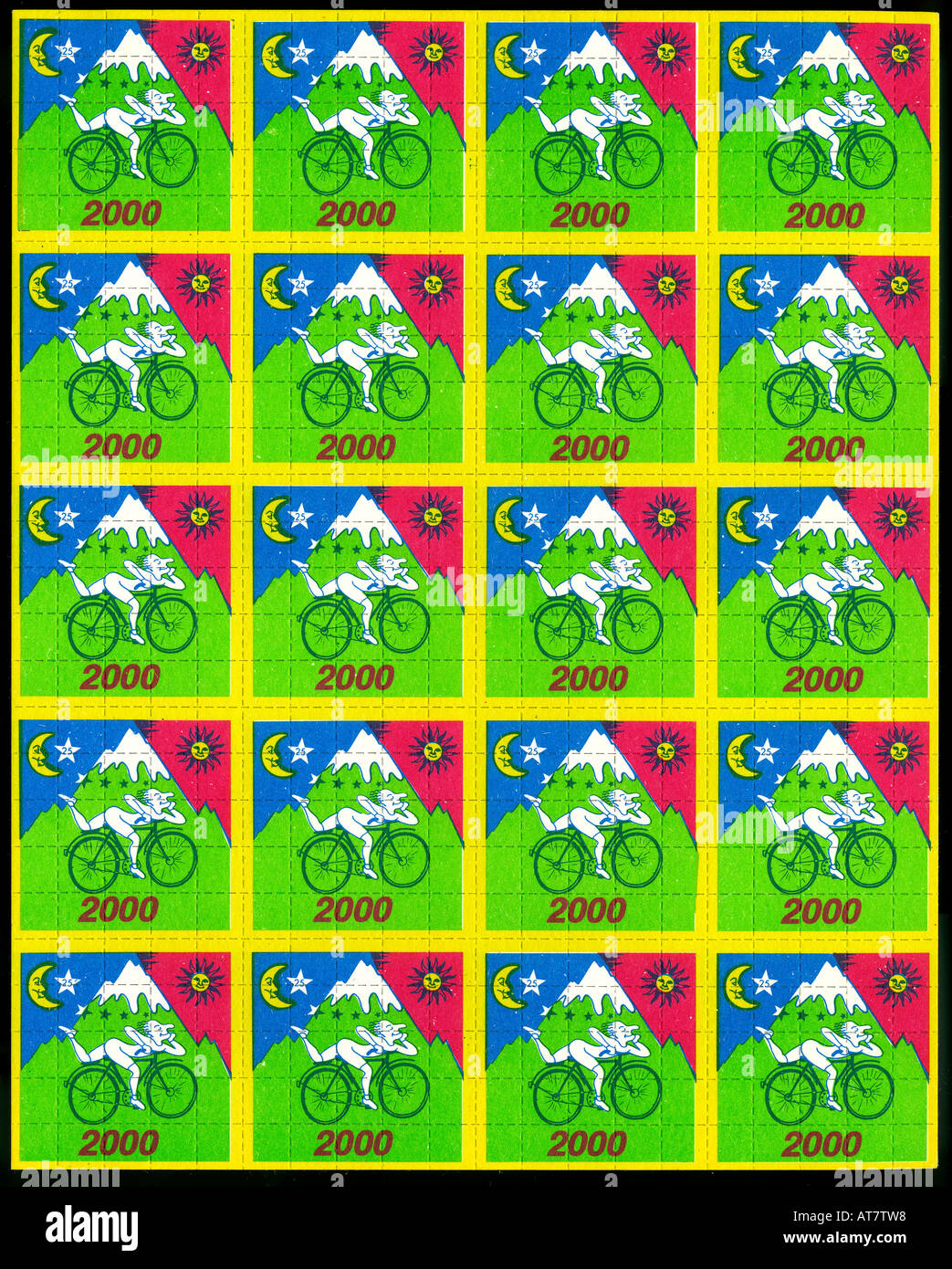 Albert Hofmann Lsd Blotter Art Stock Photo Alamy