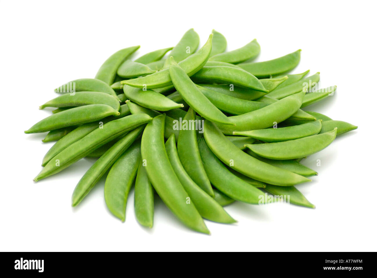 Green Peas in Pods Stock Photo