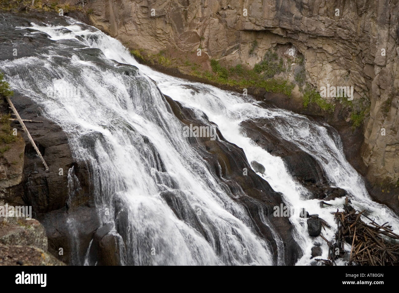 Waterfalls, Yellowstone National Park Wyoming Stock Photo
