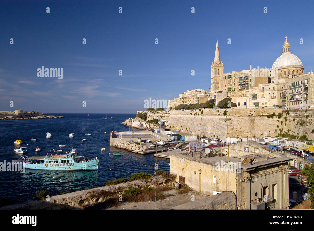Marsamxett Harbour Valletta Malta Stock Photo - Alamy