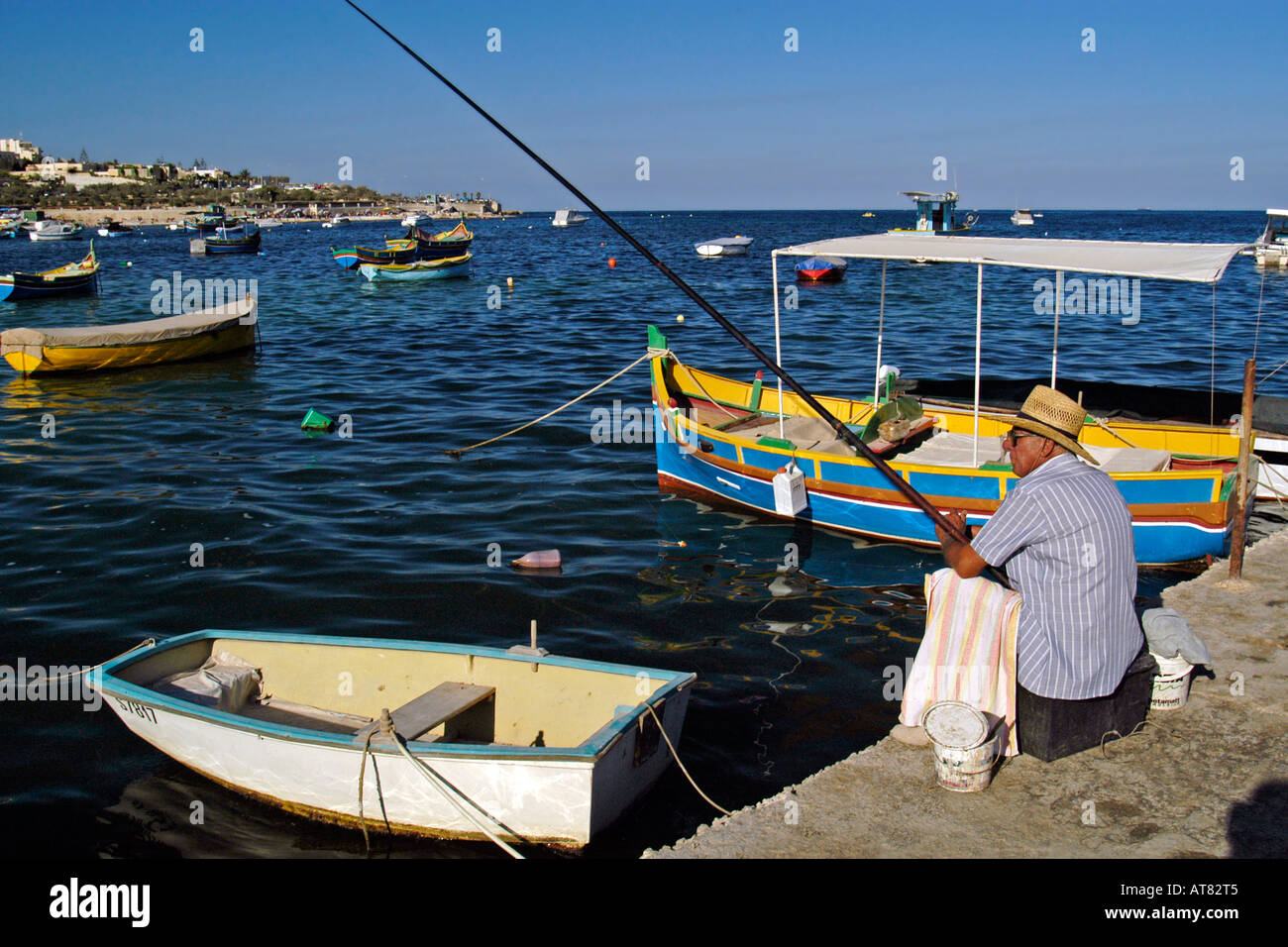St Thomas Bay Malta Stock Photo Alamy
